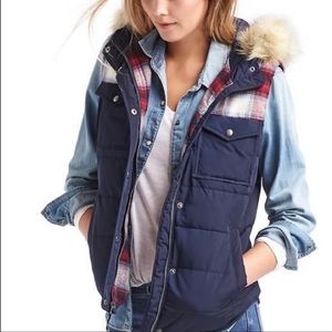 Gap x Pendleton Plaid Navy Puffer Vest NWOT